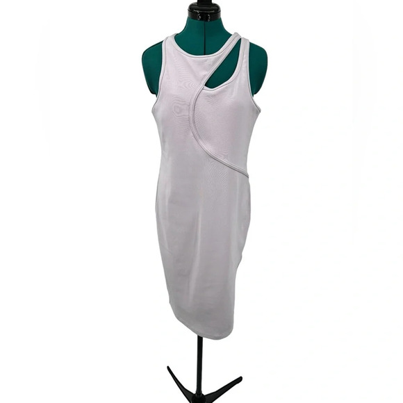 Zella Interlude Rib Cutout Bodycon Dress in Lilac - Picture 3 of 9